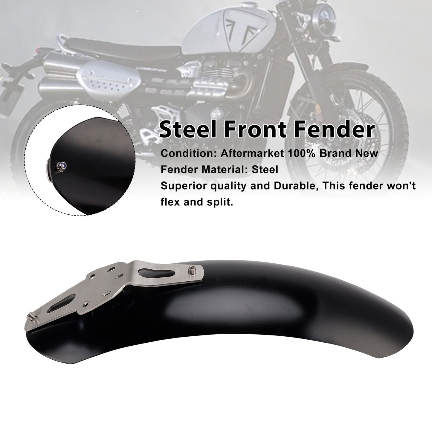 2024-2025 Triumph Scrambler 1200X Steel Front Fender Mudguard