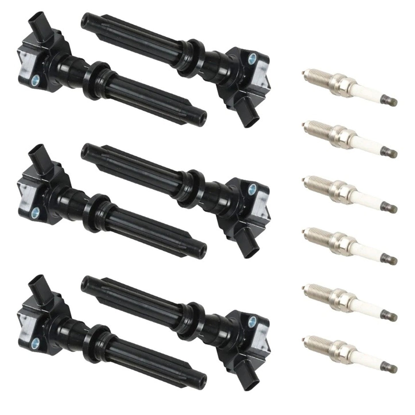 For Land Rover Discovery V6 3.0L GAS 2017-2020 6 Ignition Coils Spark Plugs UF730 93476