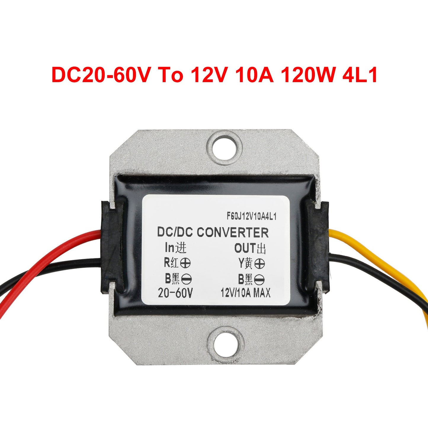WaterProof DC20-60V To DC12V 10A 120W Step Down Power Converter Regulator