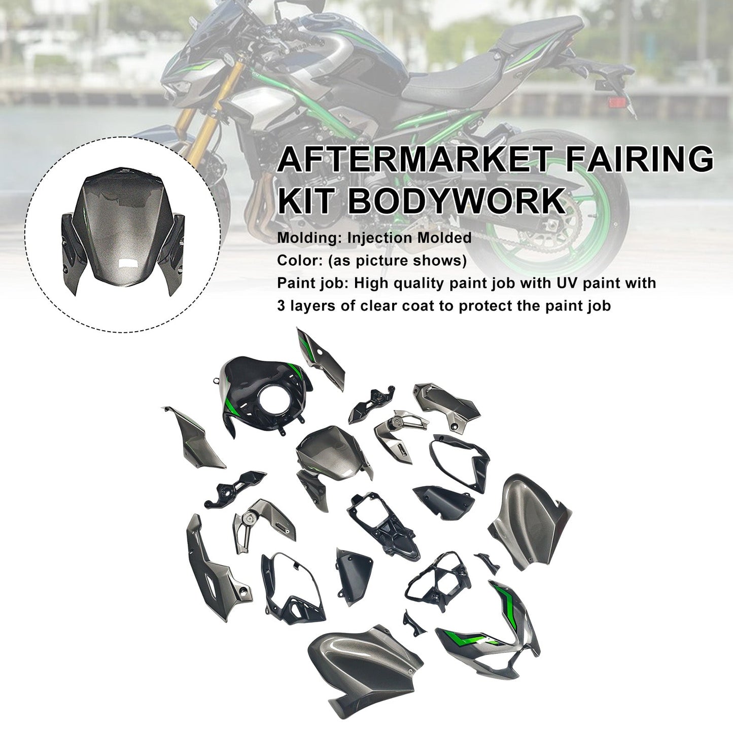 Injection Bodywork Fairing Kit for Kawasaki Z900 2025-2026