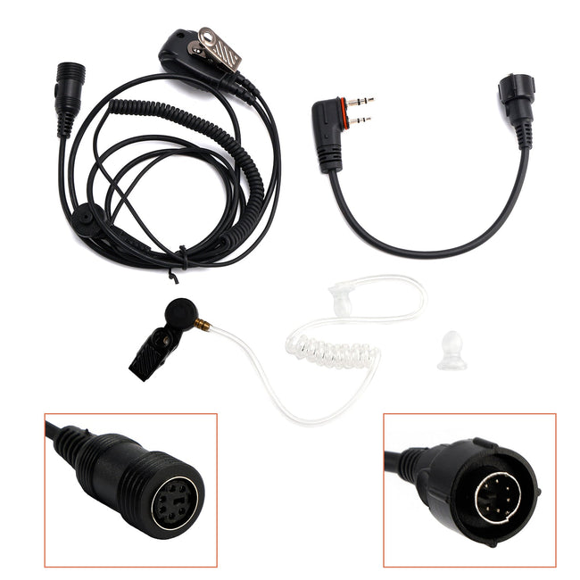 102B Transparent Air Tube Earphone In-ear with A24 Line For ICOM A25CE A25N A24