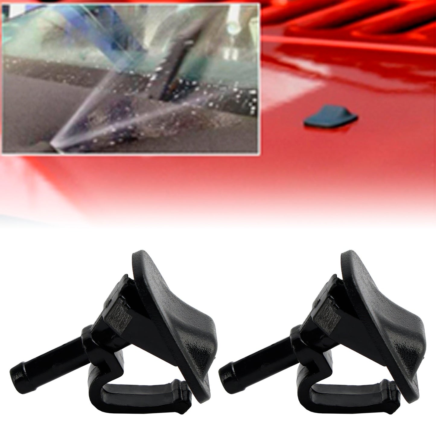 2pcs Windshield Washer Nozzle Wiper Spray 55156728AB for Jeep Wrangler JK 2002-2012