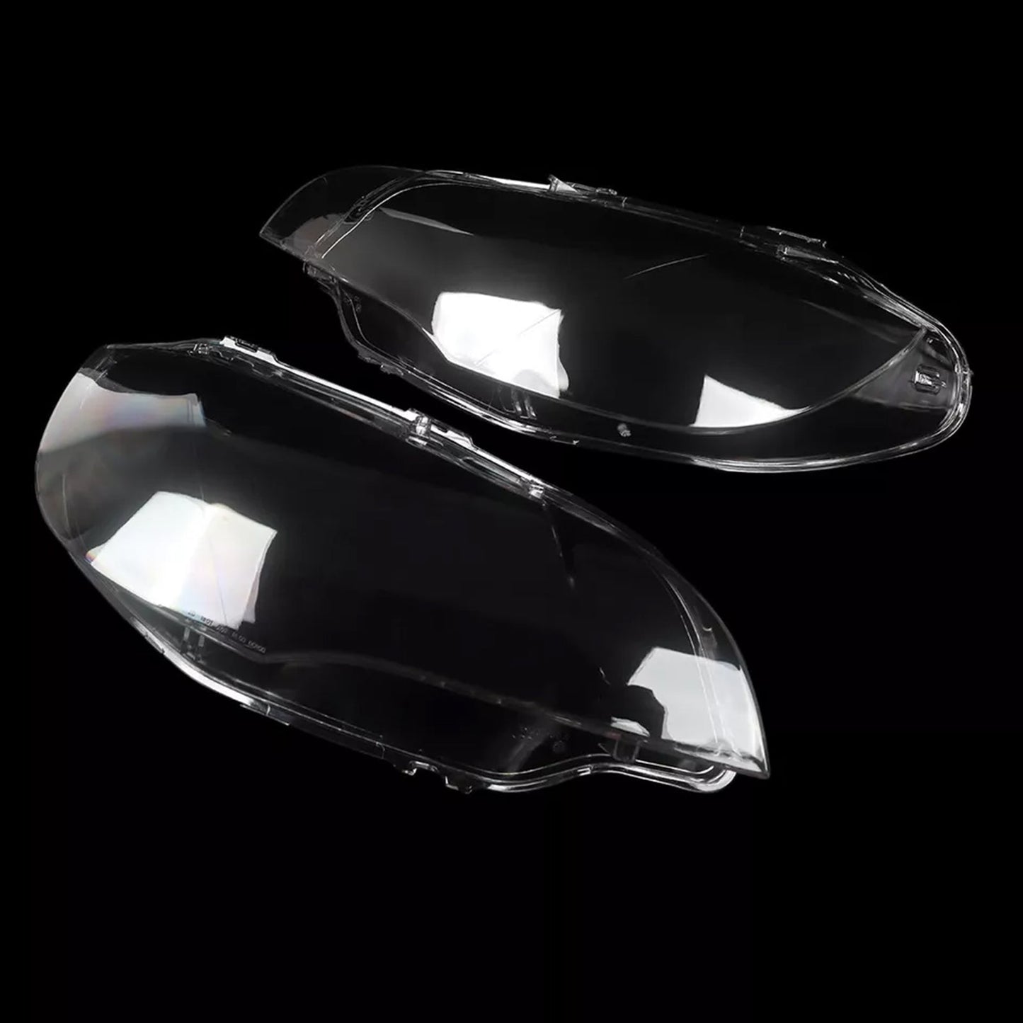 2008-2014 BMW E71 X6 2PCS Clear Headlight Lens Cover Headlamp Left+Right