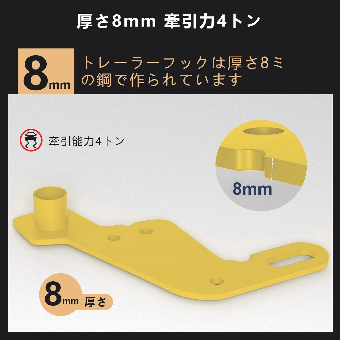 2019-2023 Suzuki Jimny JB64W JB74 Left Front Towing Hitch Trailer Hitch