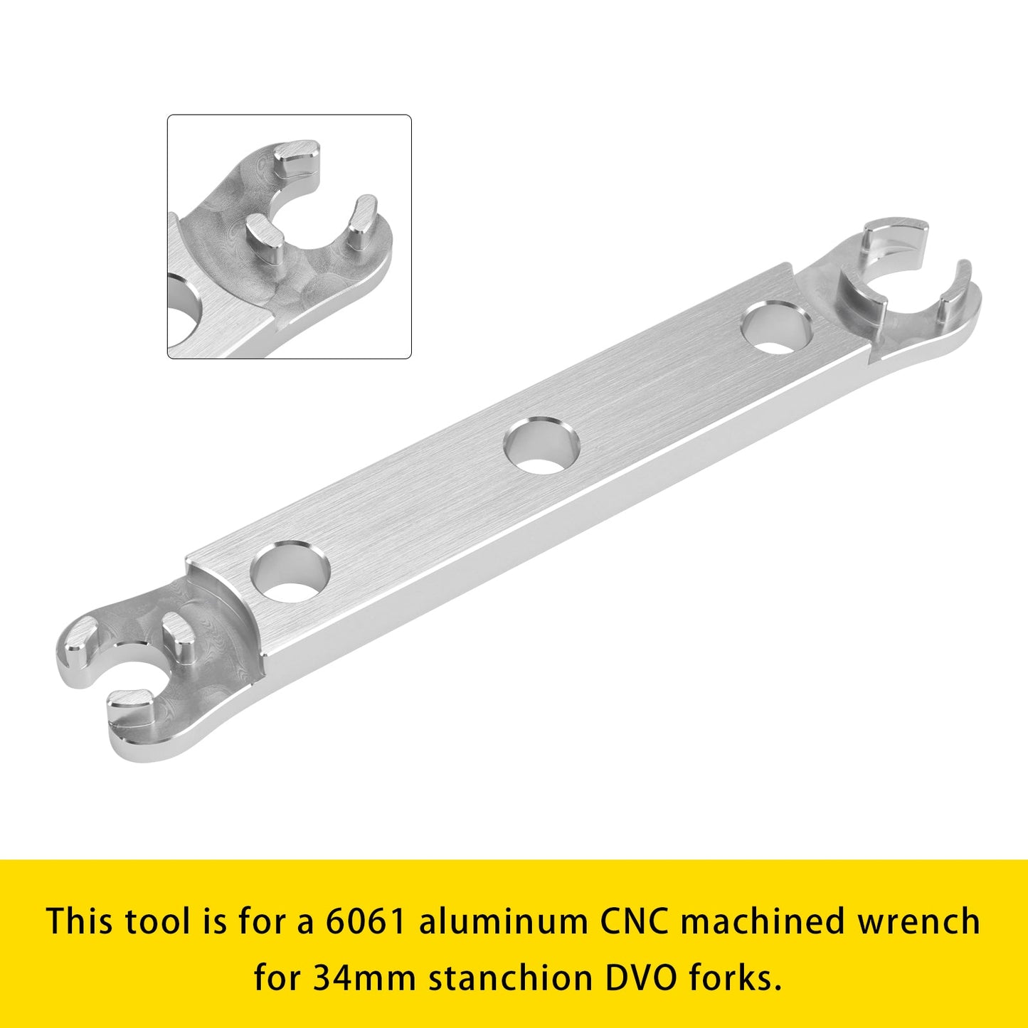 Aluminum Lower Cap Removal Wrench. Tool used For Rebuild DVO Saphire/Onyx fork
