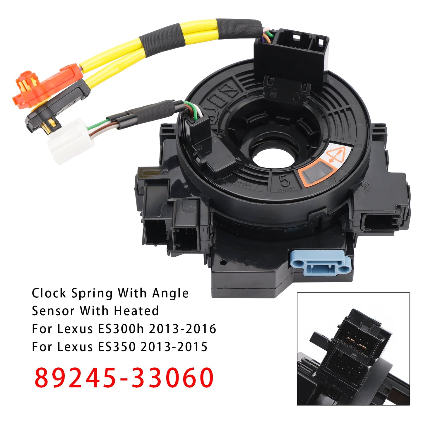 2013-2015 Lexus ES350 Clock Spring With Angle Sensor Heated 89245-33060