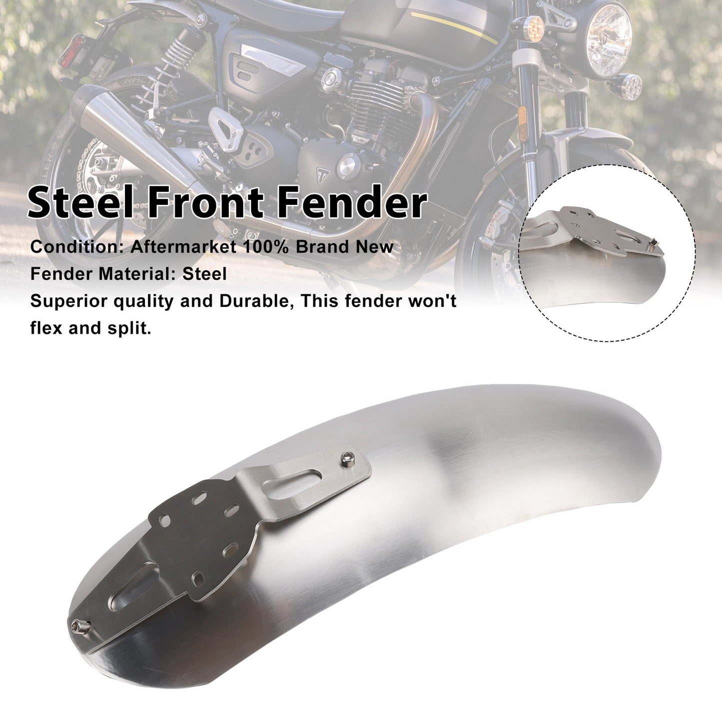 2019-2025 Triumph Scrambler 1200XC Steel Front Fender Mudguard