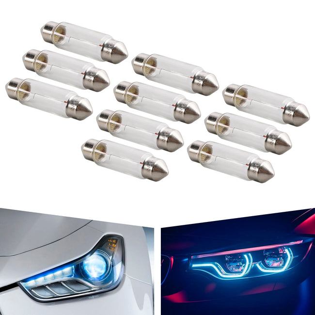 10PCS Car Light Tubular Lamp bulb C10W SV8.5-8 43MM 6429 24V 10W For OSRAM