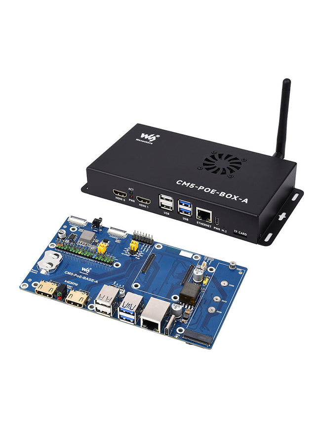 Raspberry Pi CM5 PoE Expansion Board Computing Module Baseboard Support M.2 NVMe