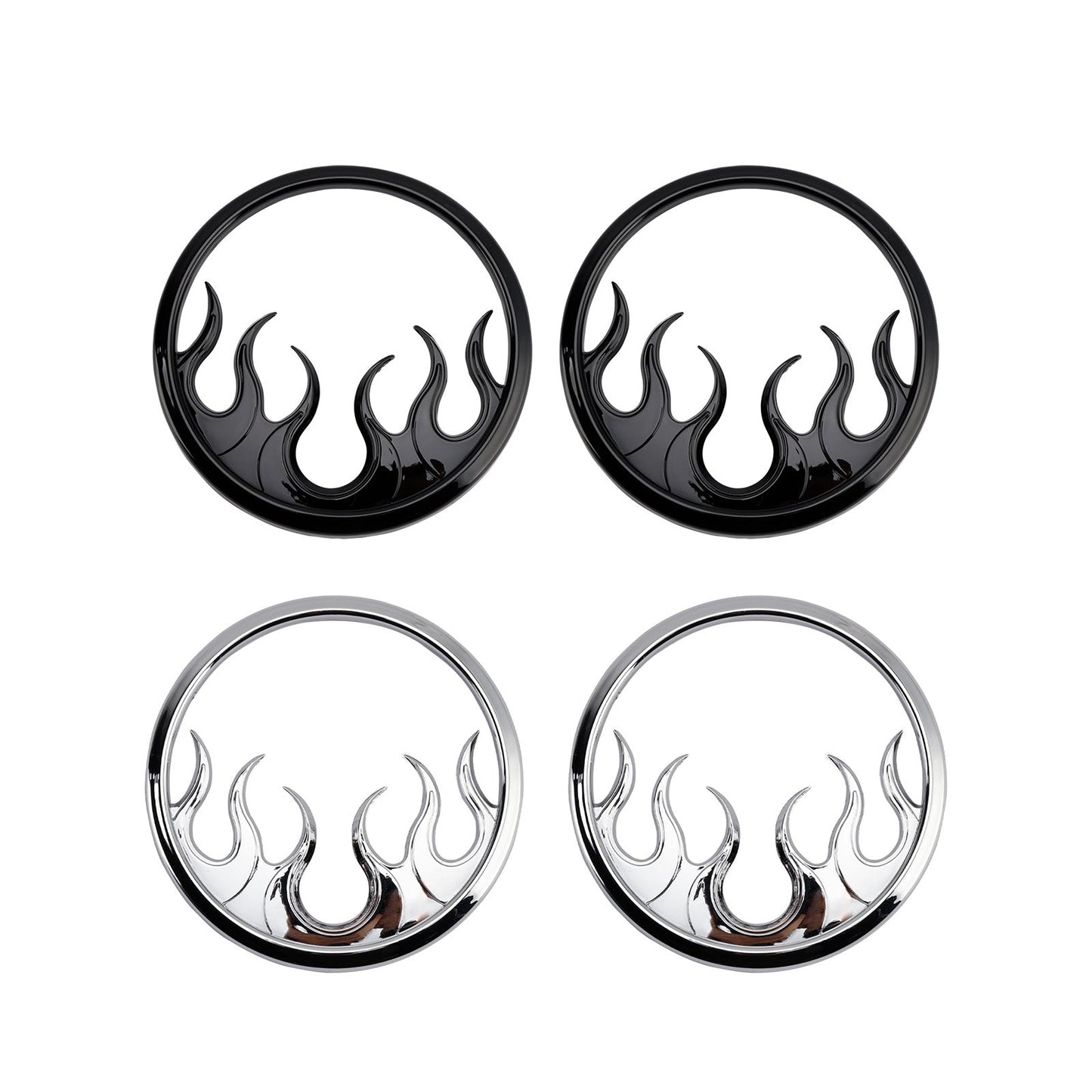 Flame Speaker Grills Accent Trim Cover For Touring Electra Glide Ultra Classic