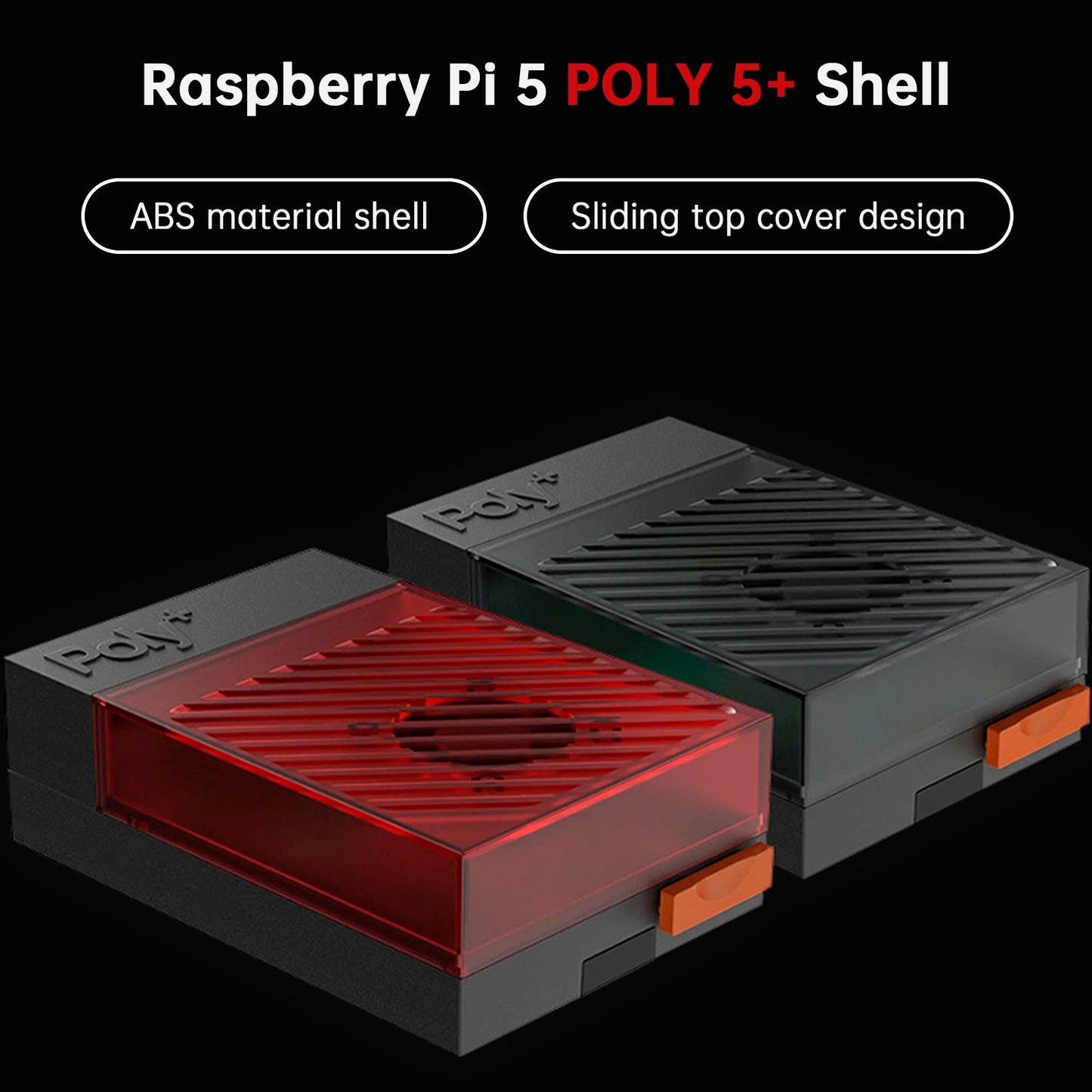 Raspberry Pi 5 POLY5+ Case Argon POLY 5+ Box Compatible with PWM Cooling Fan ABS