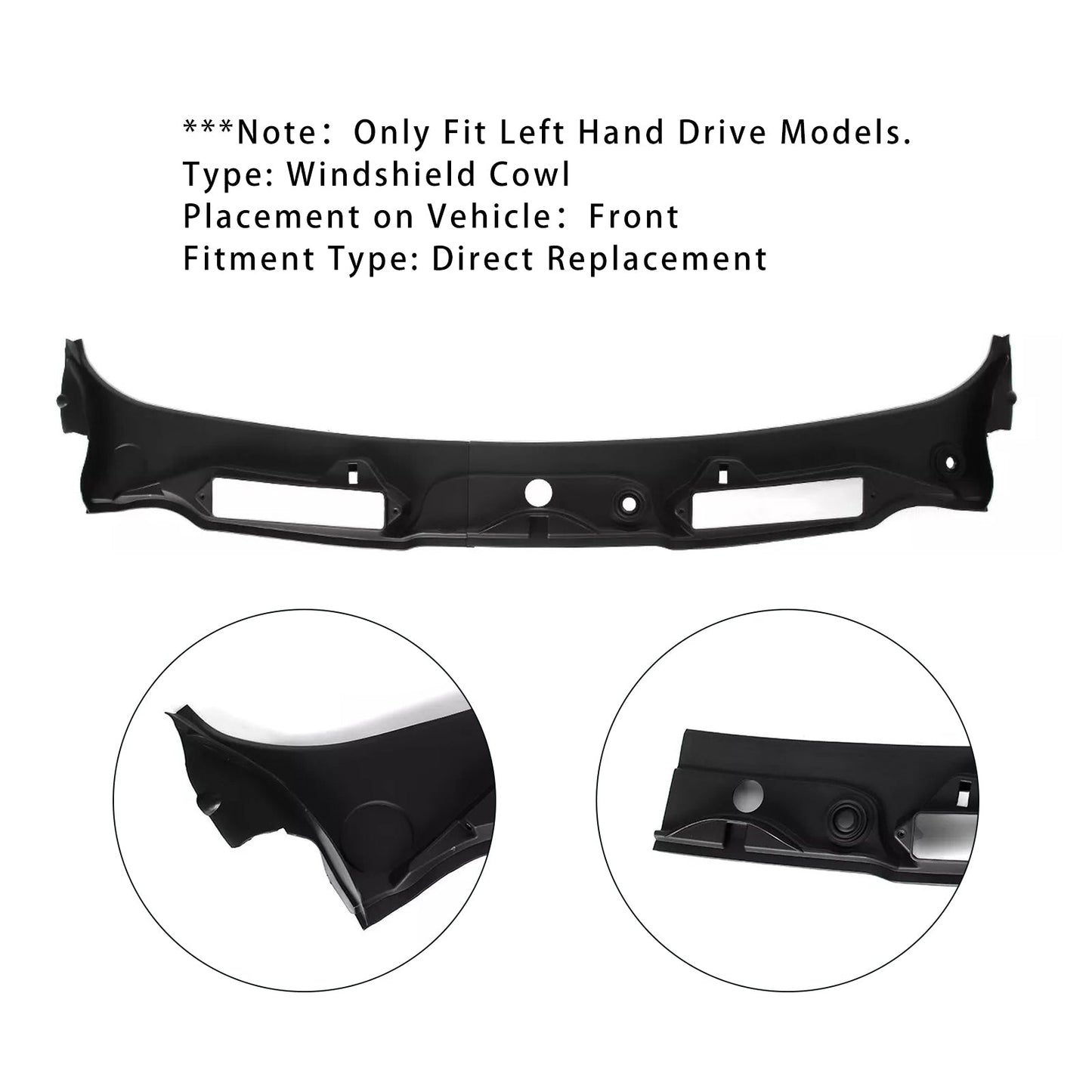 2005-2010 BMW 3 Series E93 Windshield Cowl Lower Windshield Trim 51717161033