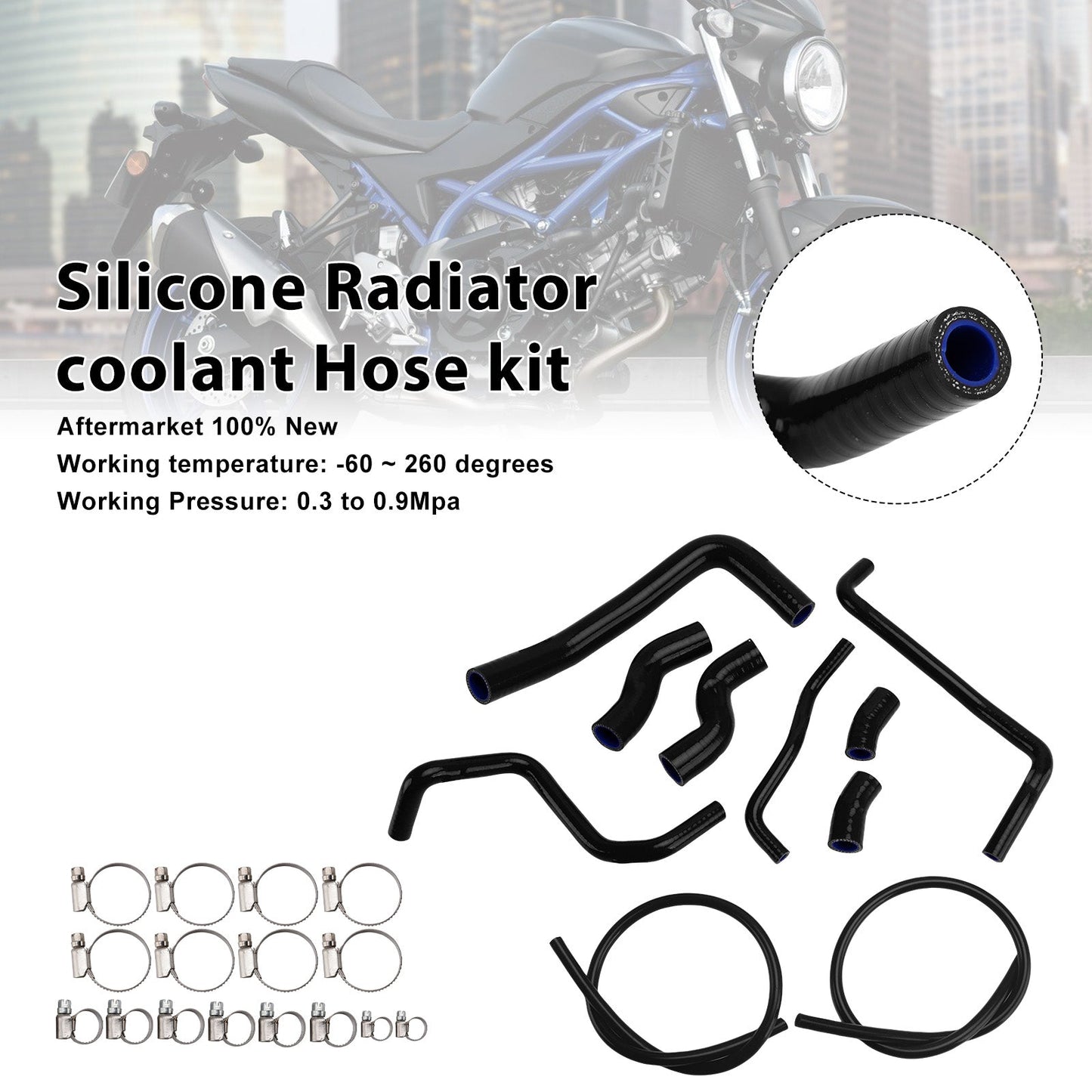 2016-2025 Suzuki SV 650 SV650 Silicone Radiator coolant Hose