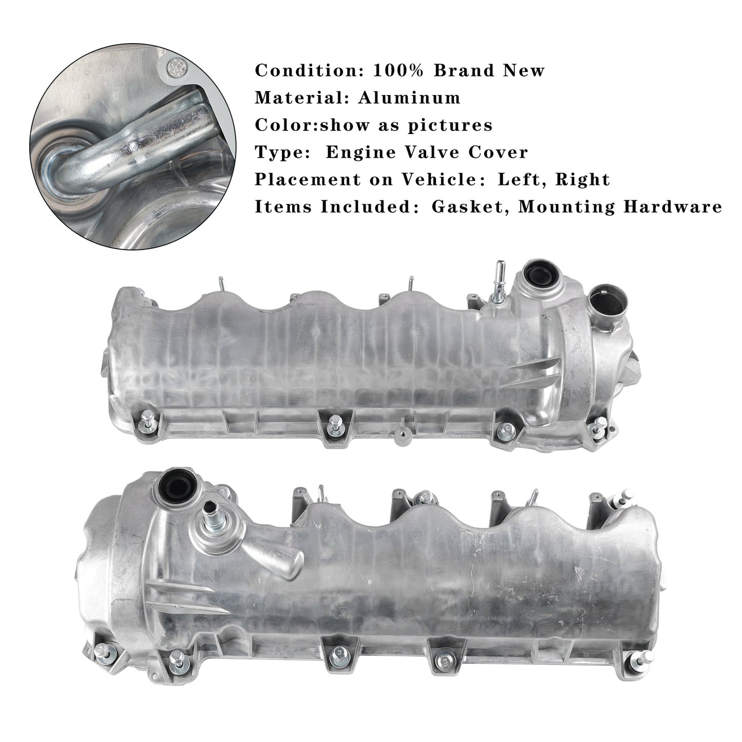 L+R Engine Valve Cover w/Gasket 9L1Z6582C 9L1Z6582D For Ford Expedition F150