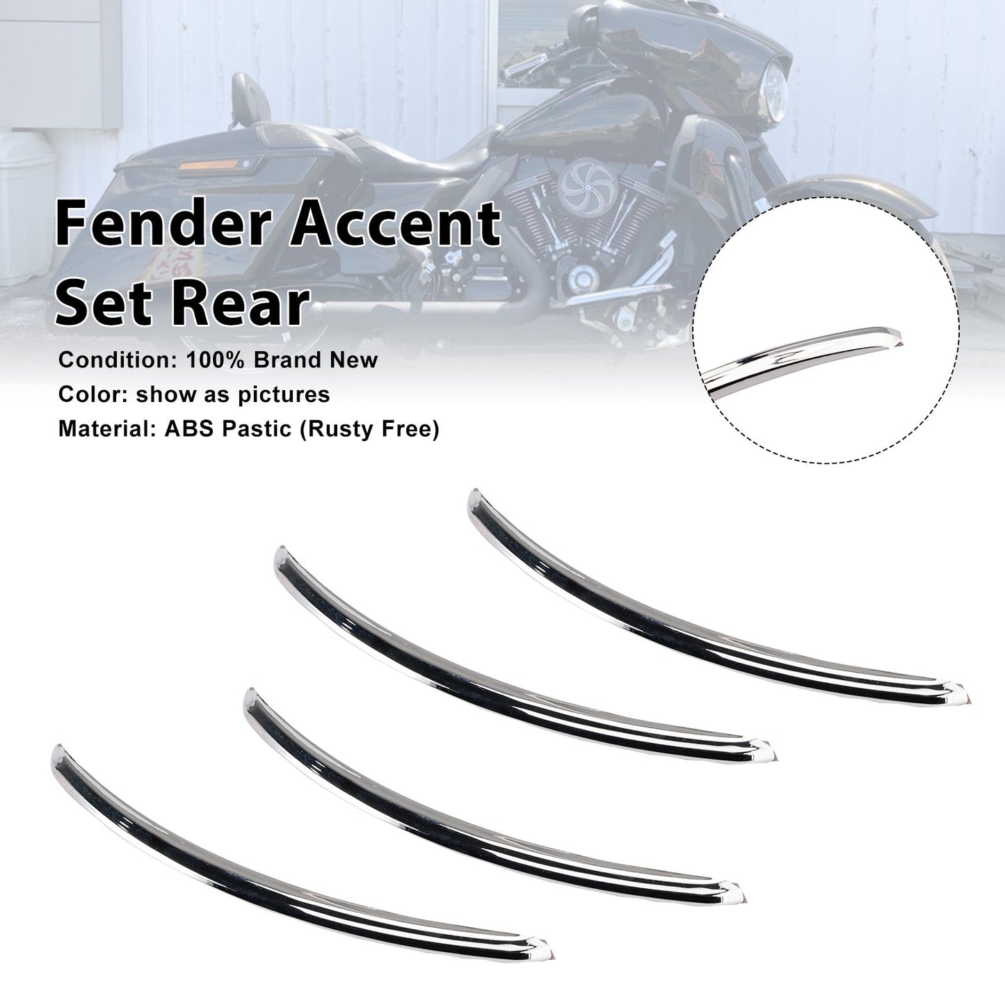 Rear Fender Accent Set For FLHX Street Glide 2006-2013