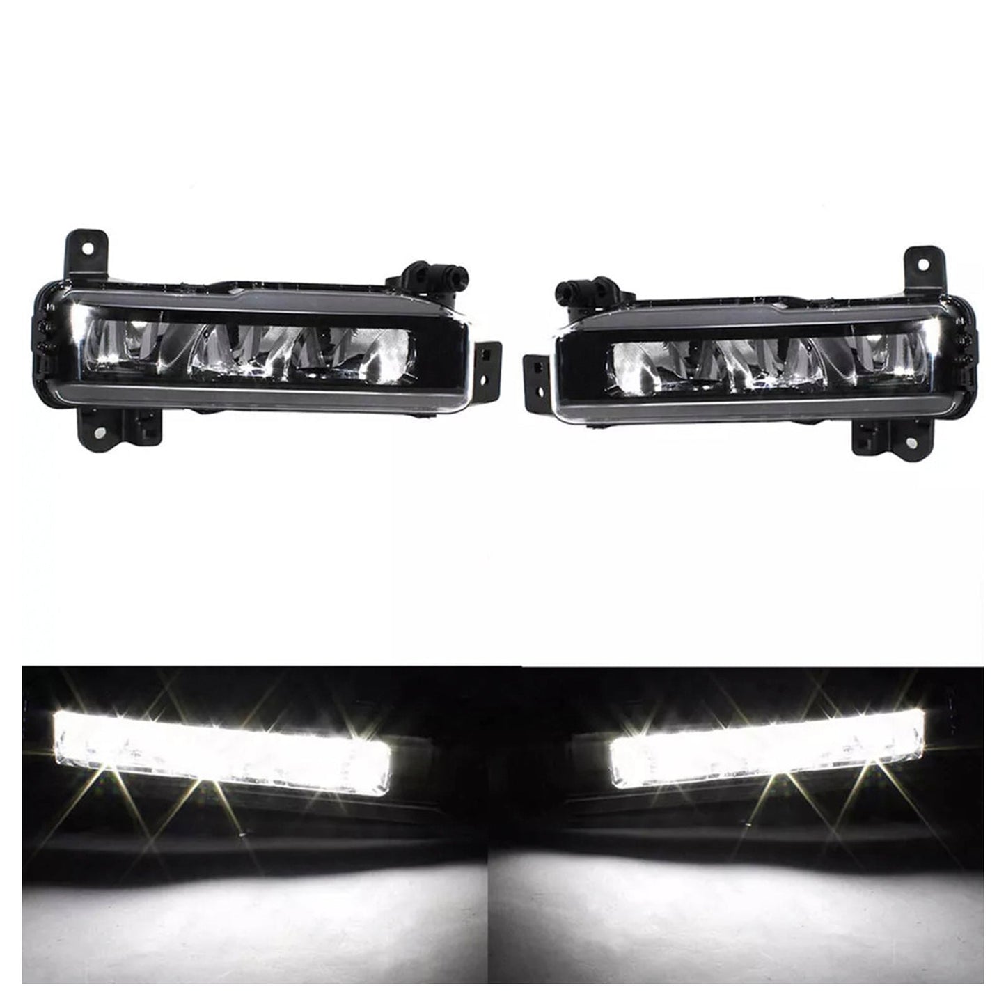 Pair LED Front Bumper Fog Lights For BMW G20 G21 X1 F48 LCI F45 F46 63178089526