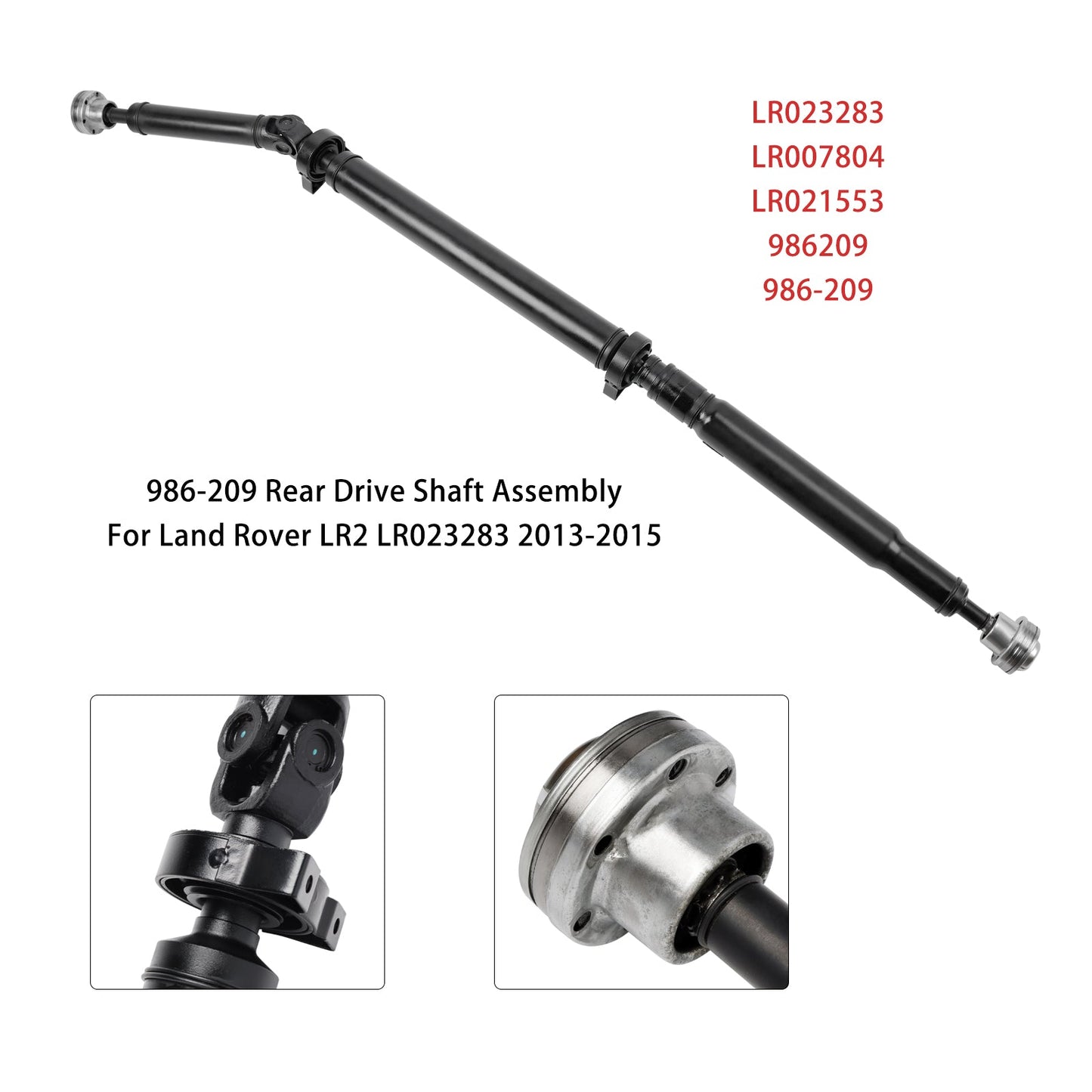 986-209 Rear Drive Shaft Assembly For Land Rover LR2 LR023283 2013-2015