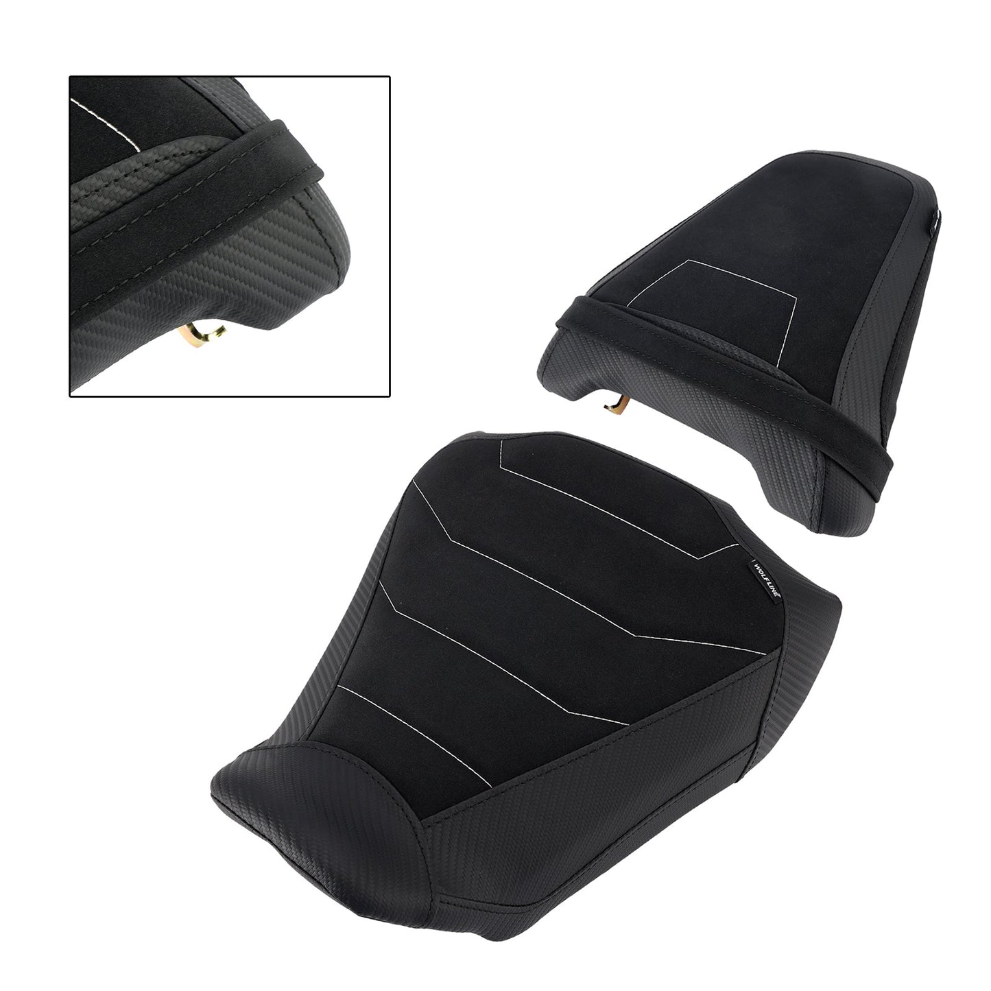 2024-2025 For Honda Cb650R Cbr650R Driver&Passenger Seat Kit Rear Cushion Black1