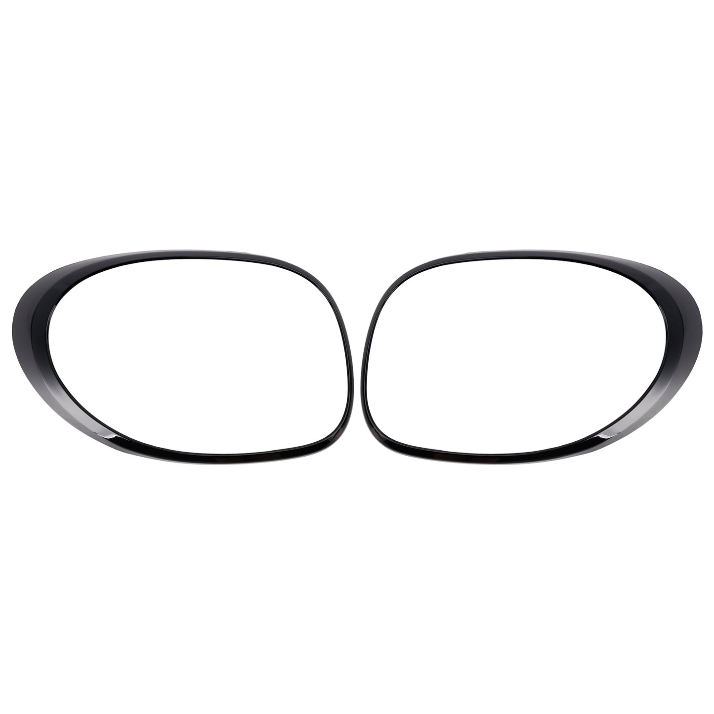 Left+Right Rear Taillight Lamp Trim Ring For Fiat 500L 2014-2020 Black