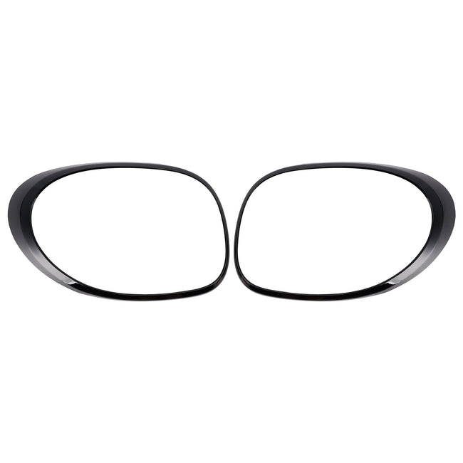 Left+Right Rear Taillight Lamp Trim Ring For Fiat 500L 2014-2020 Black
