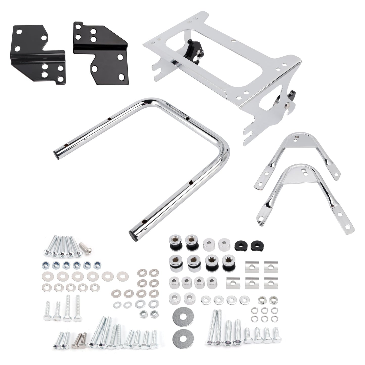 For FLHT/FLHX/FLTR 1996-2008 Detachable two up tour mounting pack rack chrome