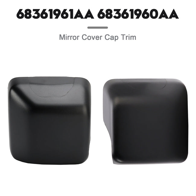 Pair Mirror Cover Cap Trim Right Passenger for Jeep Wrangler Jl 2018-2023