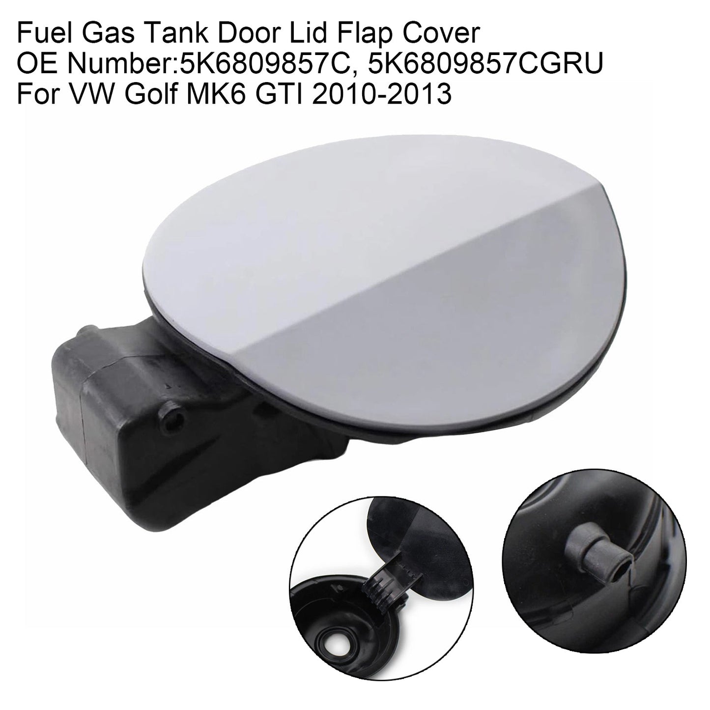 Fuel Gas Tank Filler Door Lid Cover 5K6809857C For VW GTI Golf MK6 10-13