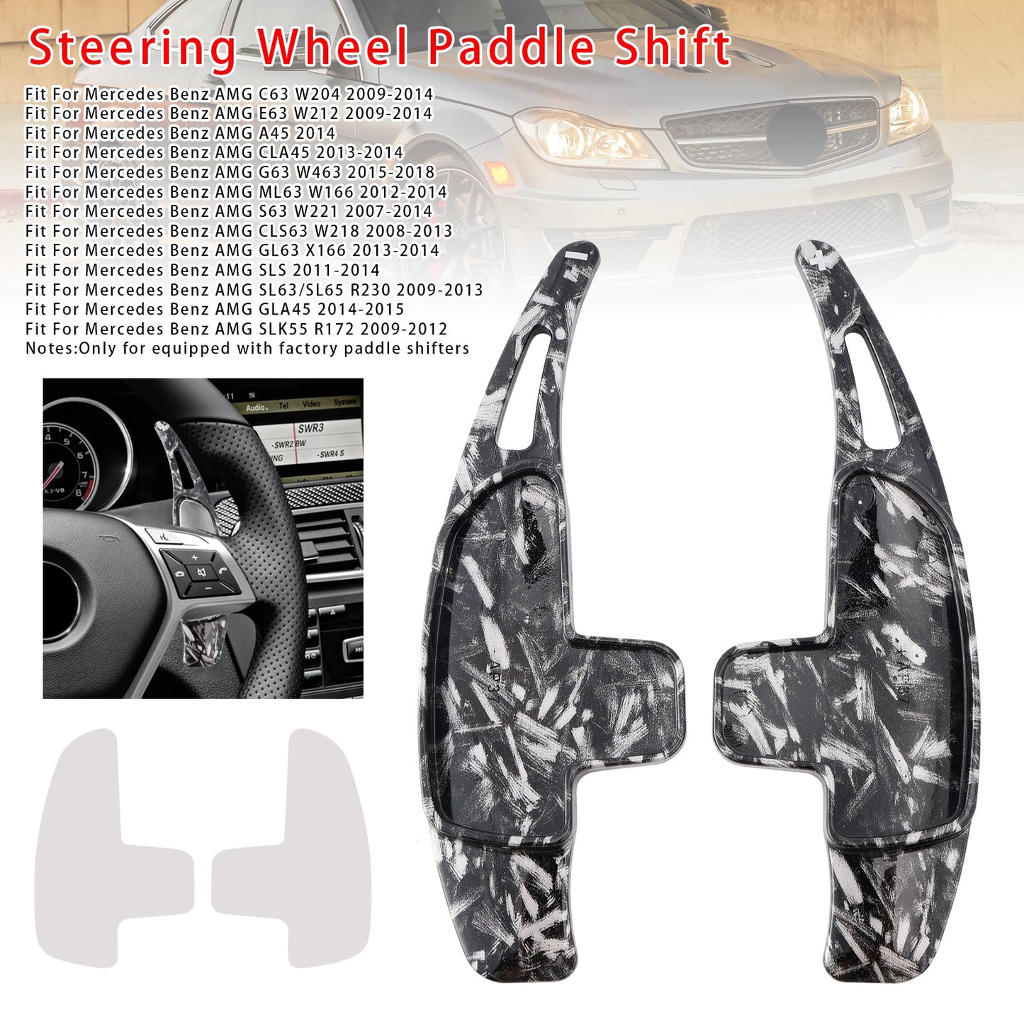 Steering Wheel Paddle Shifter Extension For Mercedes Benz AMG C63