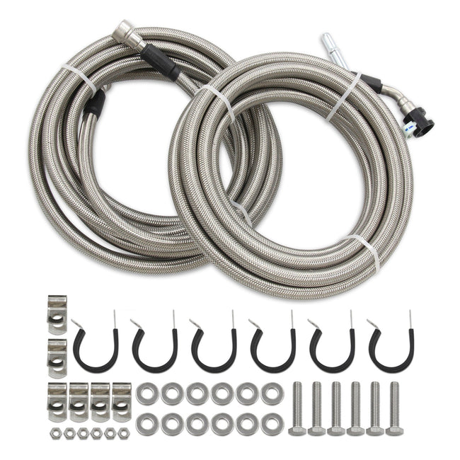 2007-2010 Pontiac G5, 2.2L l4 GAS, Stainless Steel Braided Fuel Line Kit Quick Fix QFF0015SS