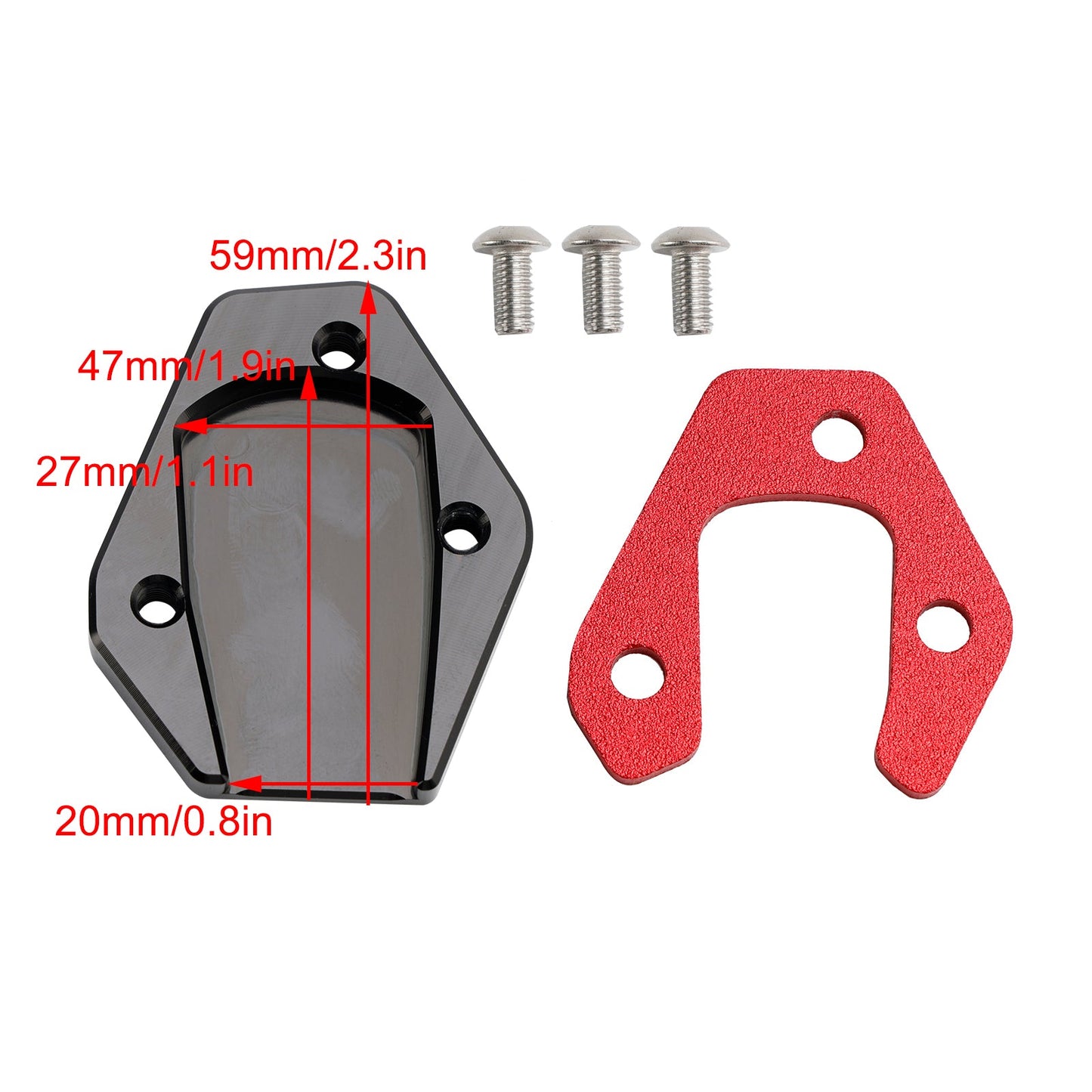 Kickstand Enlarge Plate Pad fit for HONDA GROM 125 MSX125 13-24 MONKEY 125 18-24