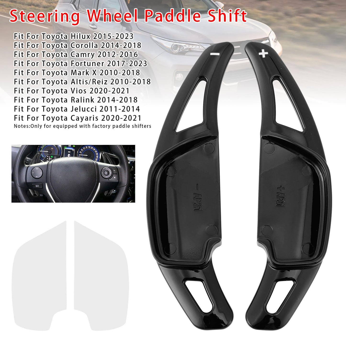 Steering Wheel Paddle Shifter For Toyota Hilux Fortuner