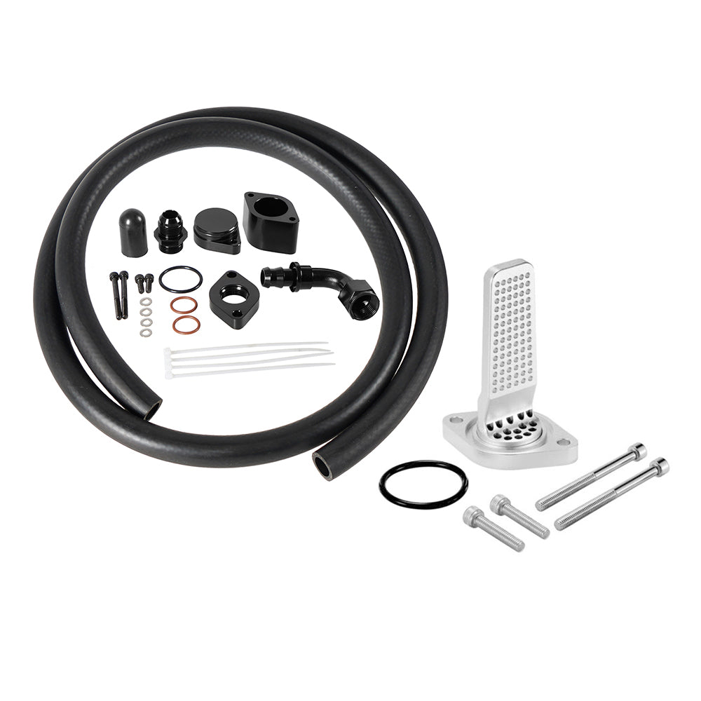 CCV Reroute Kit + CCV Baffle Internal Catch Can for Ford 6.7L Powerstroke 201l-2024