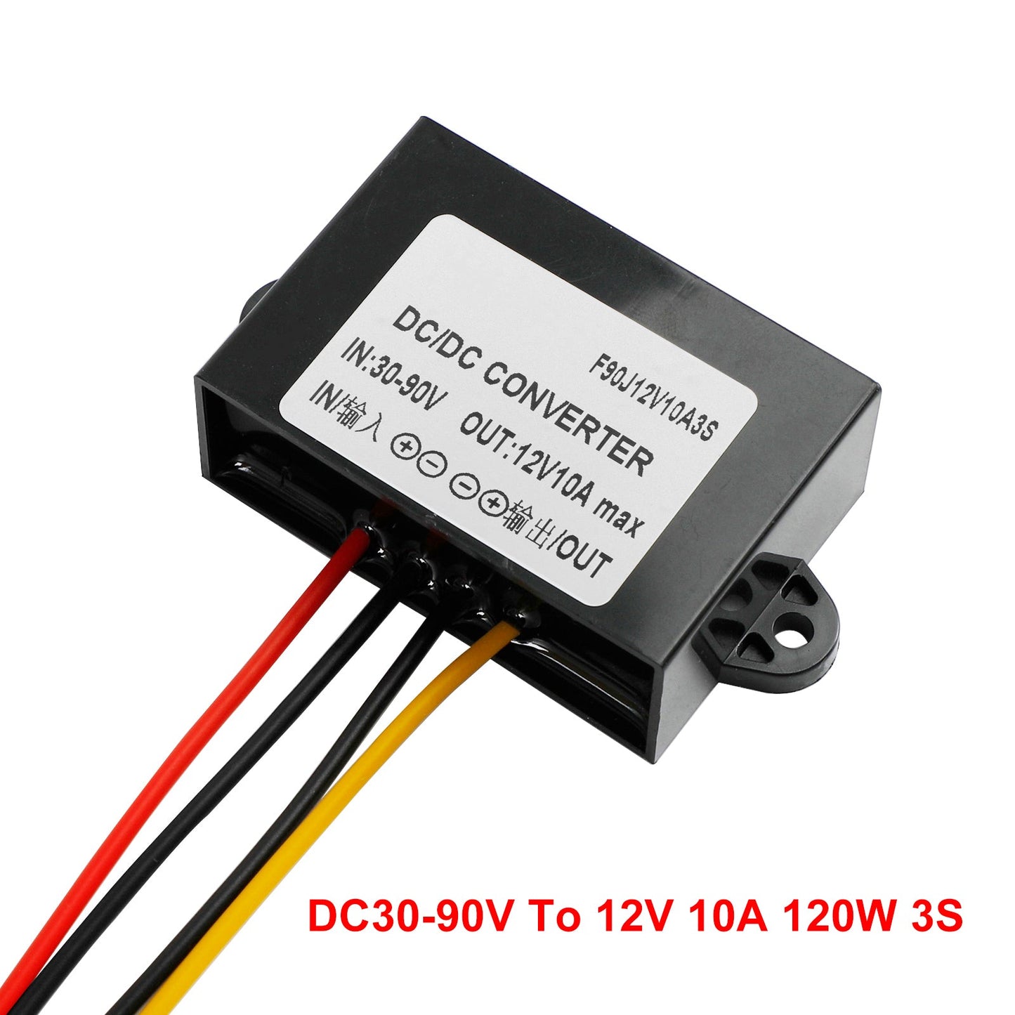 Waterproof Buck Step Down Converter DC30-90V to DC12V 10A Car Power Module