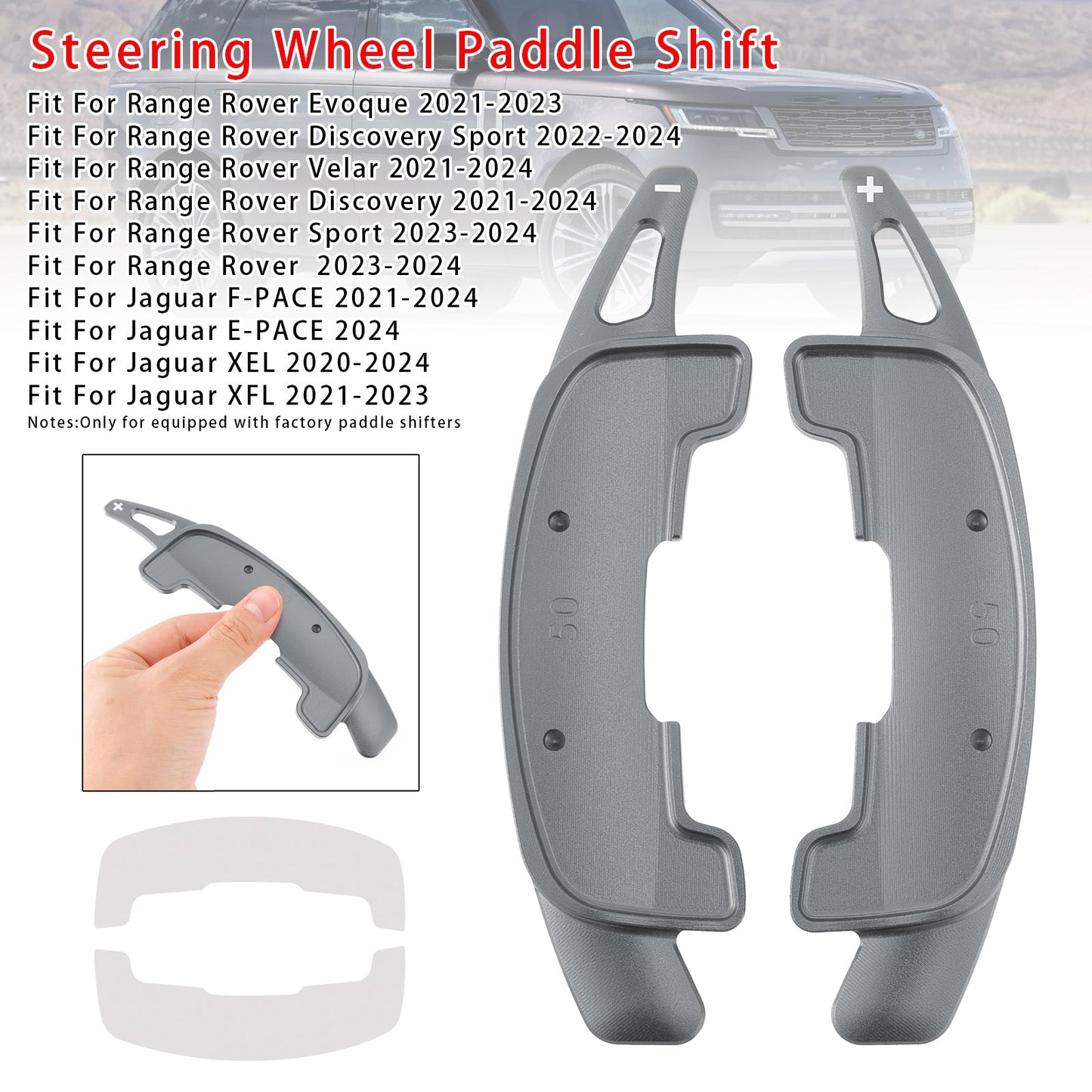 Steering Wheel Paddle Shifter Extension Fit For Range Rover Jaguar Aluminium