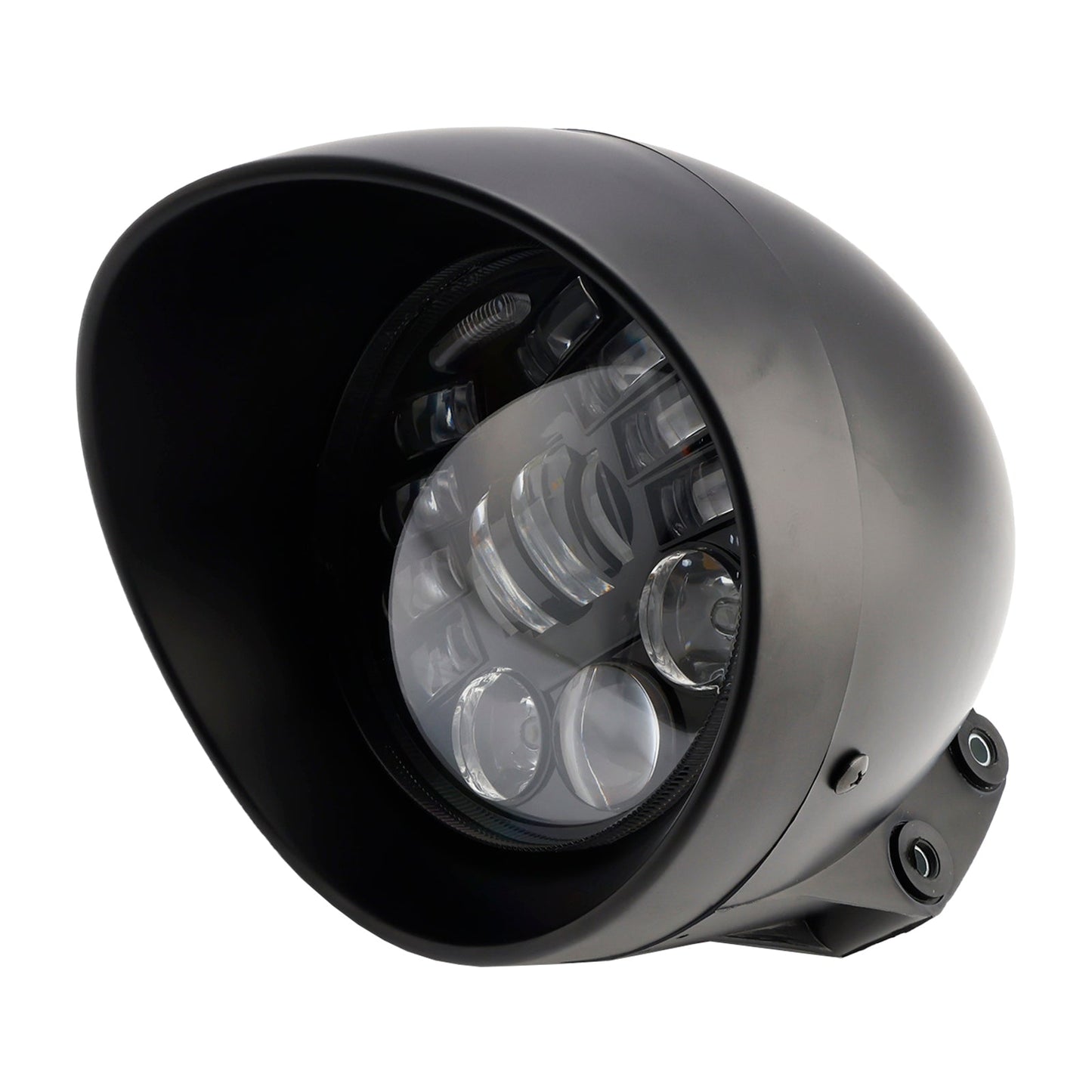 Multifunctional Beam Headlight Fog Lamp Custom Fits For Racer Bobber Chopper Chrome