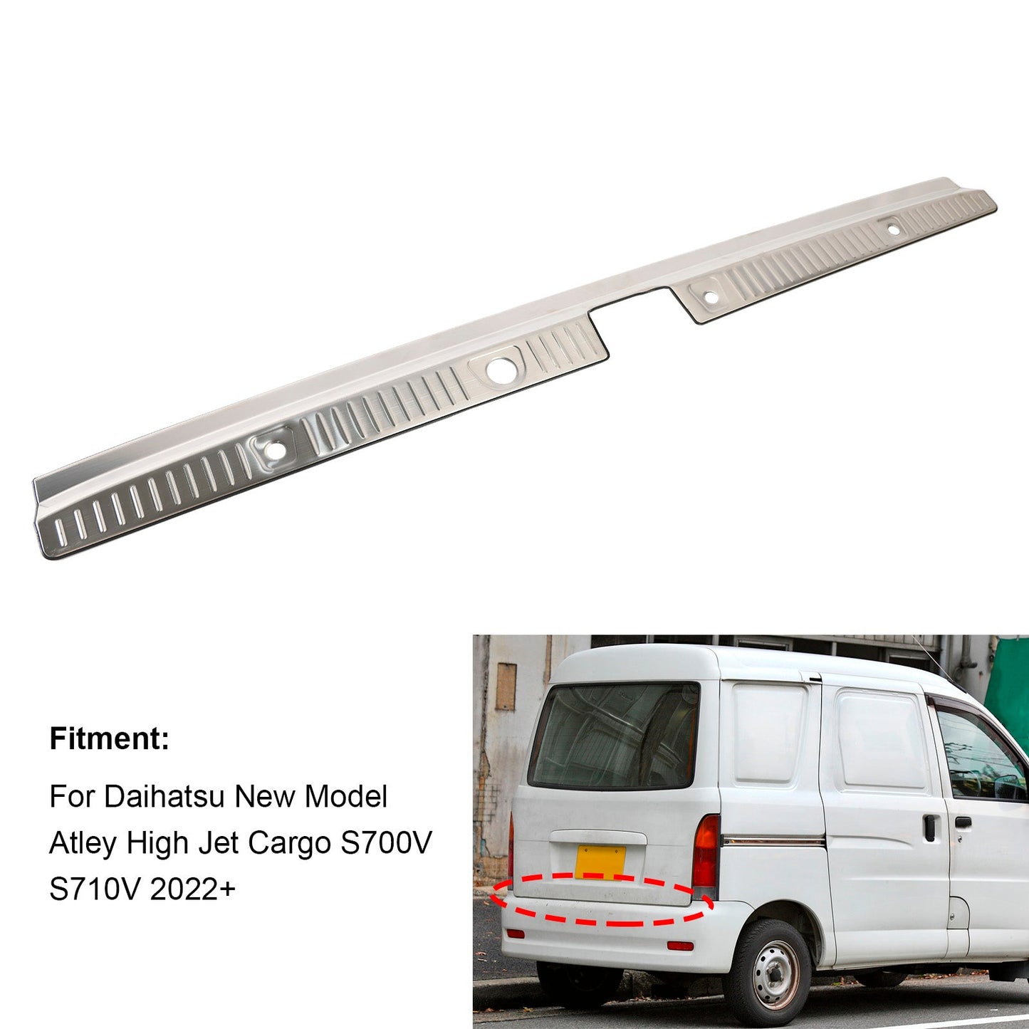 2022+ Daihatsu New Model Atley High Jet Cargo S700V S710V Rear Bumper Protector Bumper Step Guard