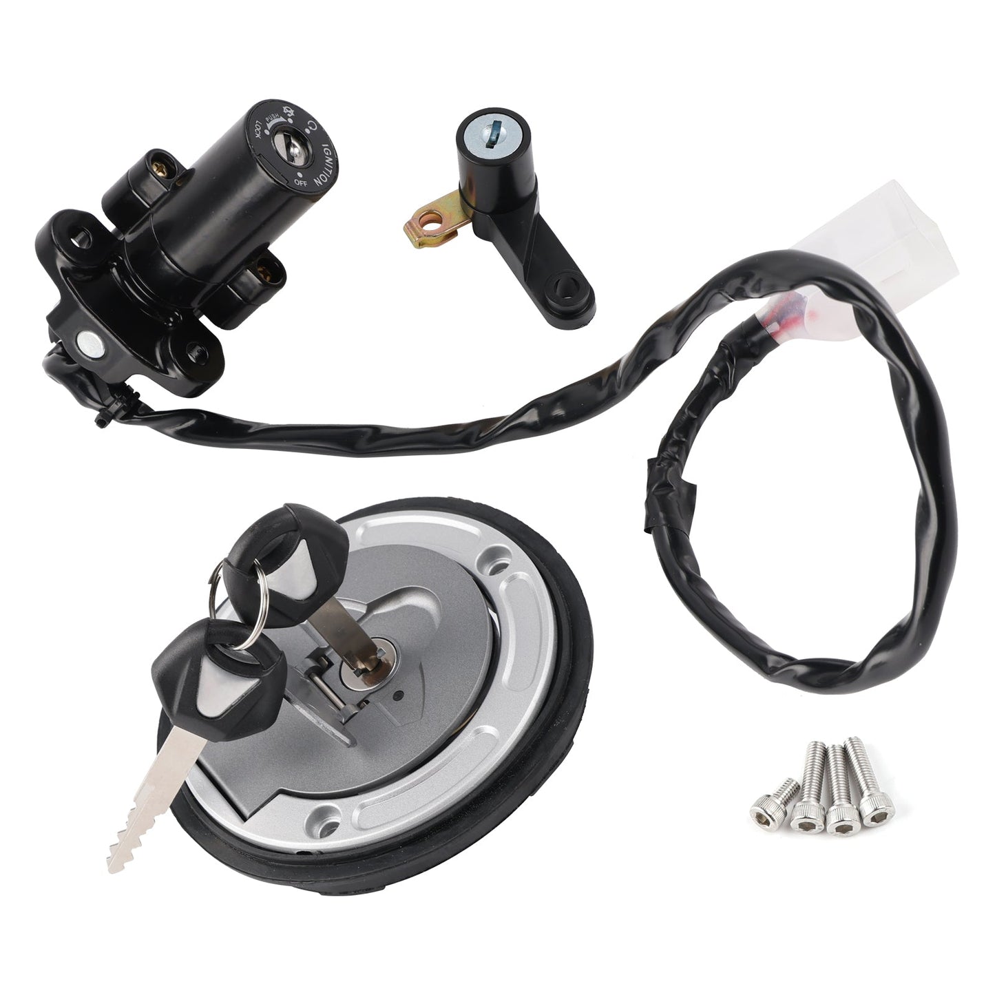 Ignition Barrel Seat Lock Fuel Cap Set For Yamaha MT03 MT-03 MT-25 2020-2024