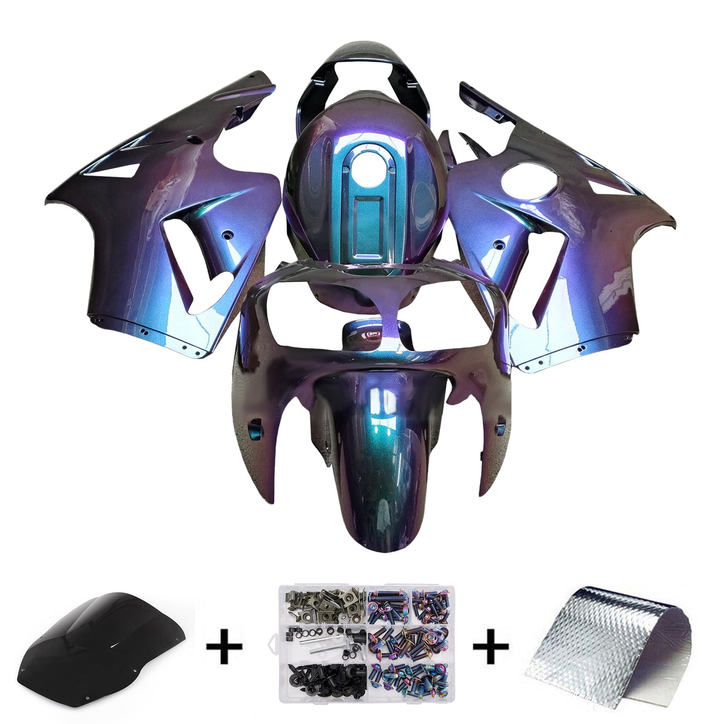Injection Fairing Kit Bodywork Plastic ABS fit For Kawasaki ZX12R 2000-2001