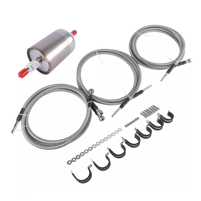 2001-2003 Chevy Silverado 2500 HD Stainless Steel Braided Fuel Lines Kit 819-840 Quick Fix