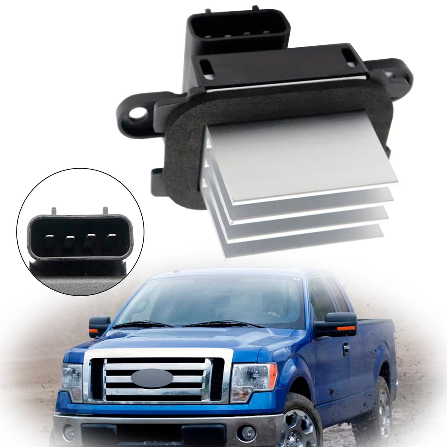 HVAC Blower Motor Resistor Module 7C3Z19E624C For Ford F150 2009-2014