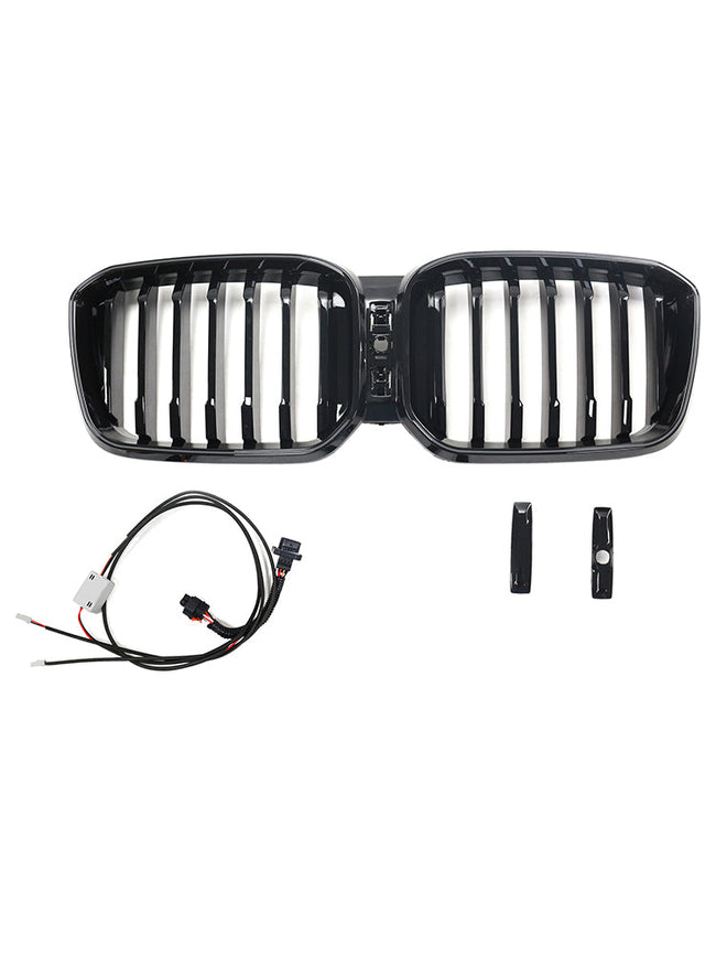2022-2025 BMW X3 G01 X4 G02 Glossy Black Front Bumper Kidney Grille With Camera Hole