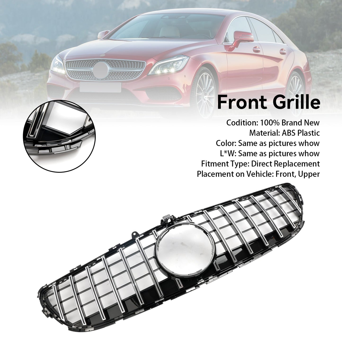 2015-2018 Mercedes Benz CLS-Class W218 CLS350 Front Bumper Grille Grill