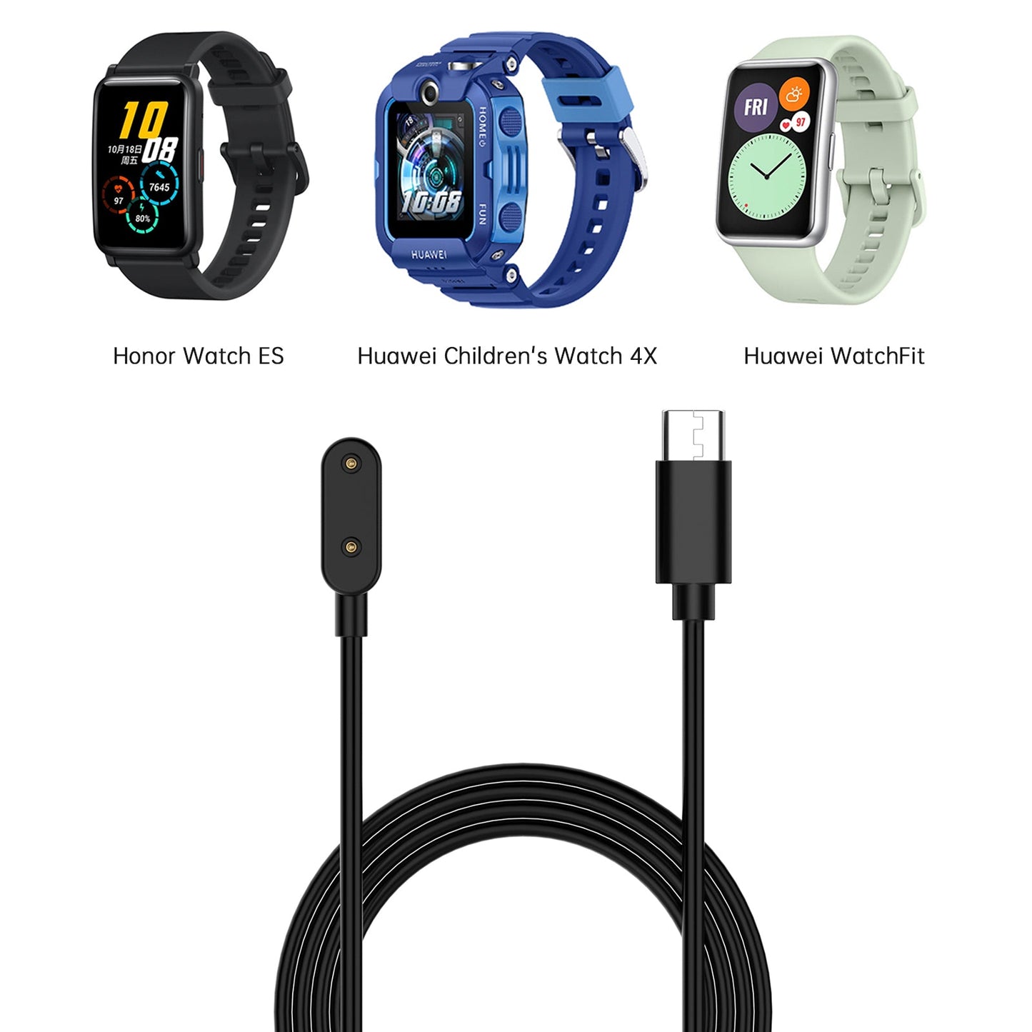 Huawei Watch Fit3 Type C Charging Cable Portable Charger For Band 10/9/8/7/6pro