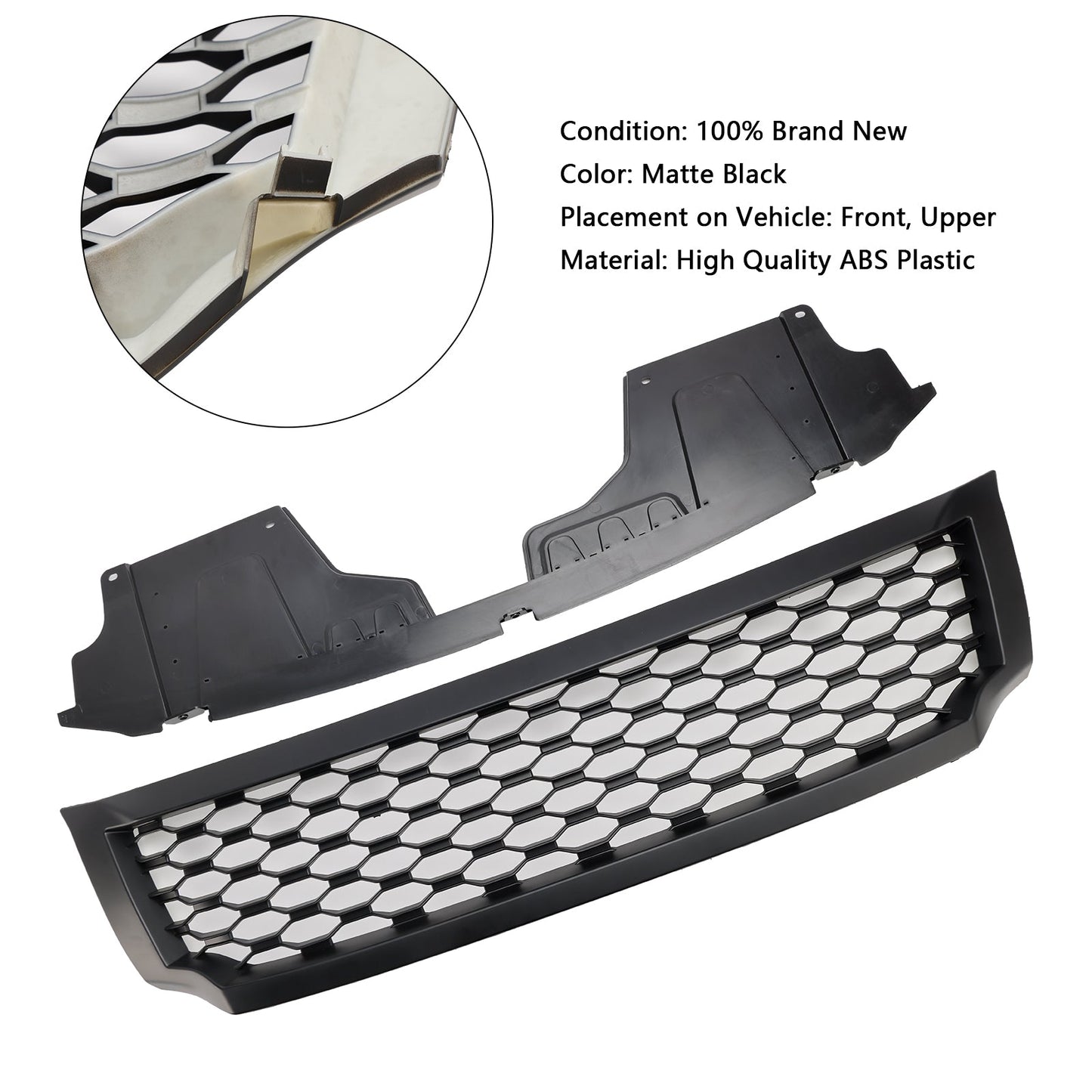 2015-2020 Nissan Navara NP300 D23 Matt Black Front Bumper Grill Grille