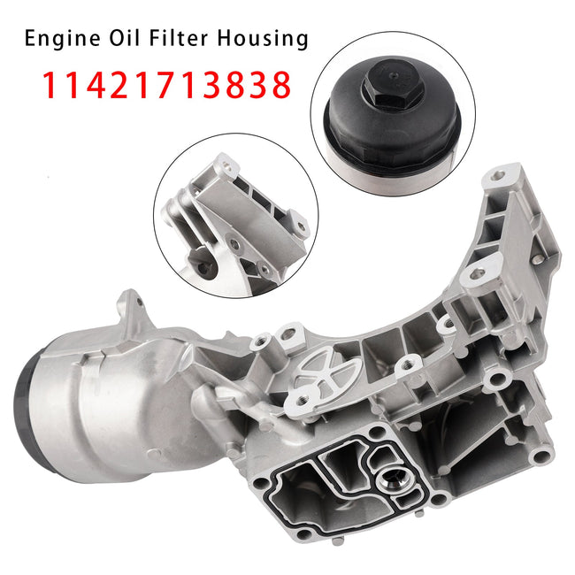 Engine Oil Cooler Filter Housing 11421713838 For BMW E85 E46 E39 320i 330i X5