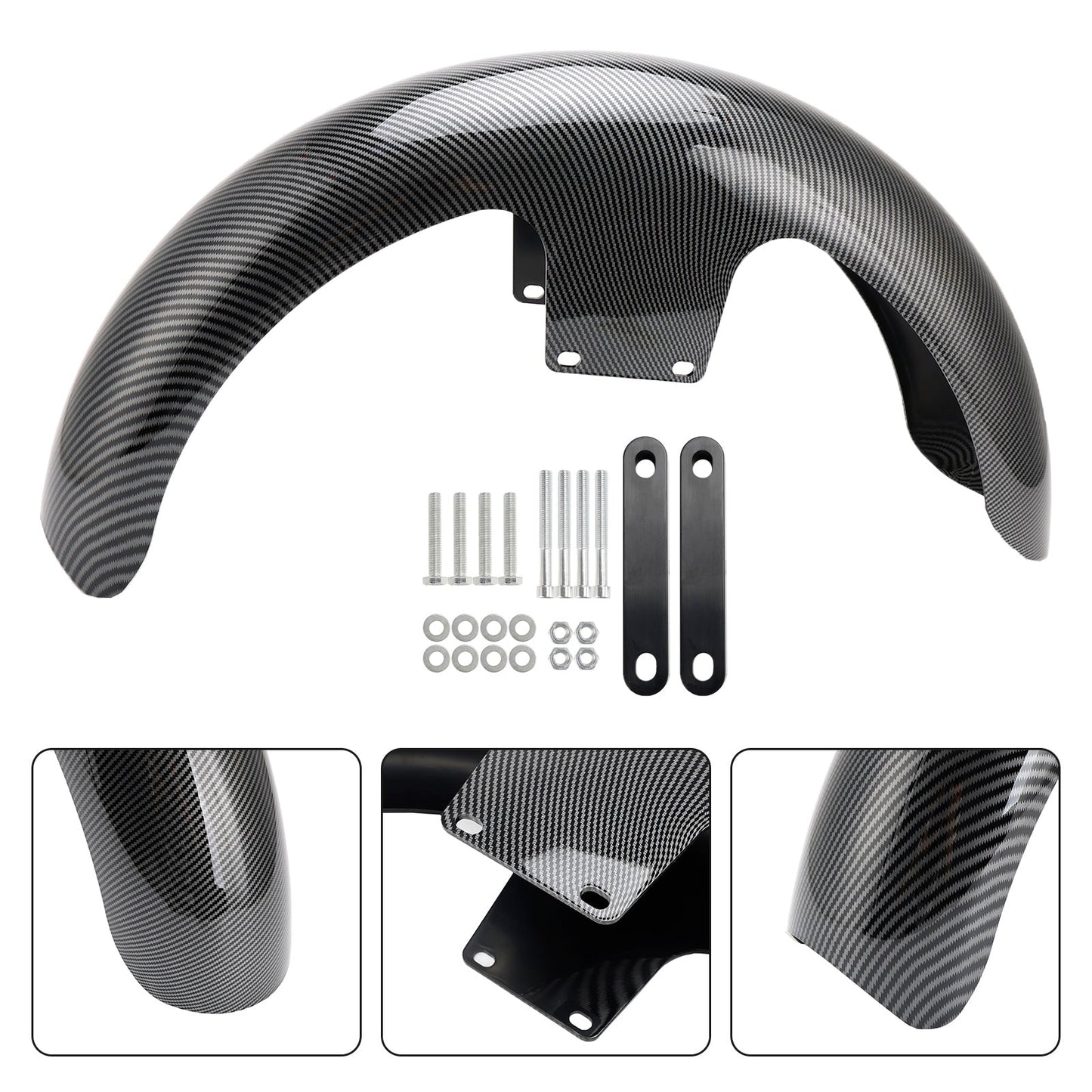 19" Wrap Front Fender ABS For Touring Electra Street Road Glide Baggers FLHT FLHR