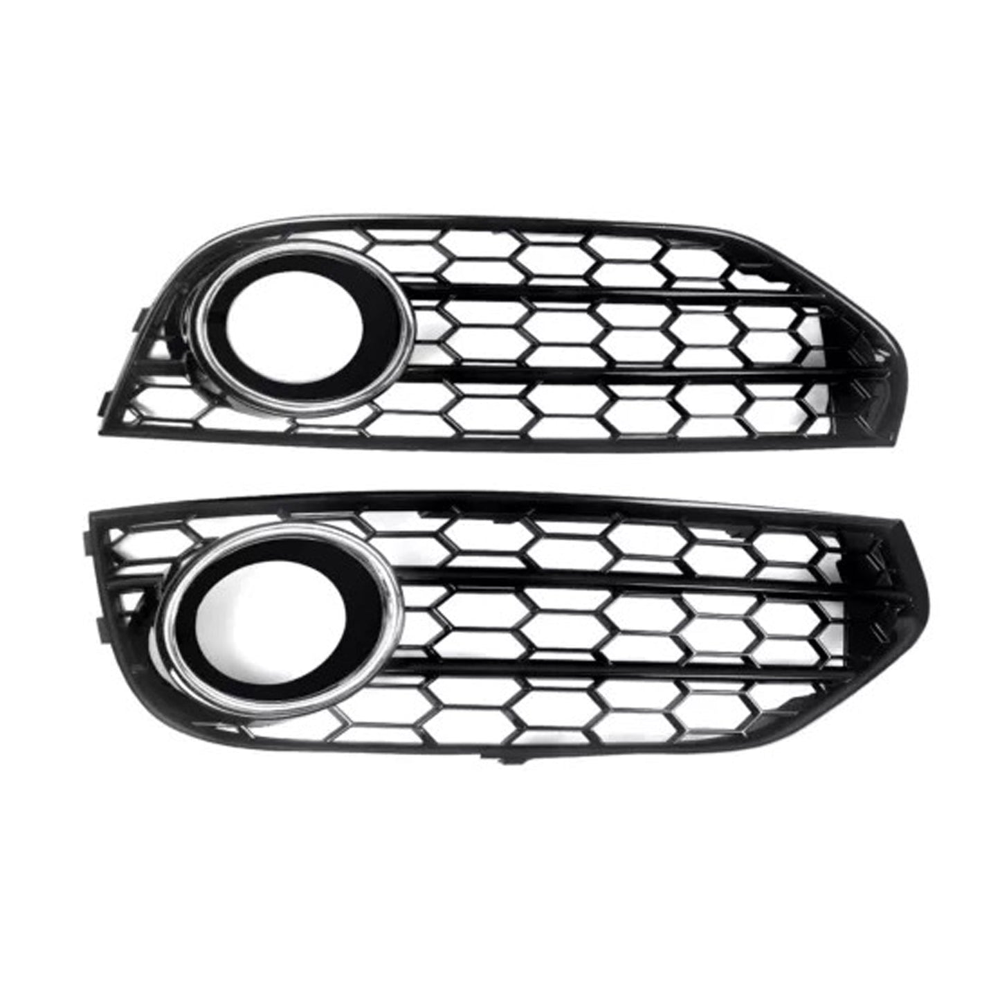 2010-2015 Audi A4 Allroad B8 Front Bumper Honeycomb Fog Grille Cover Chrome
