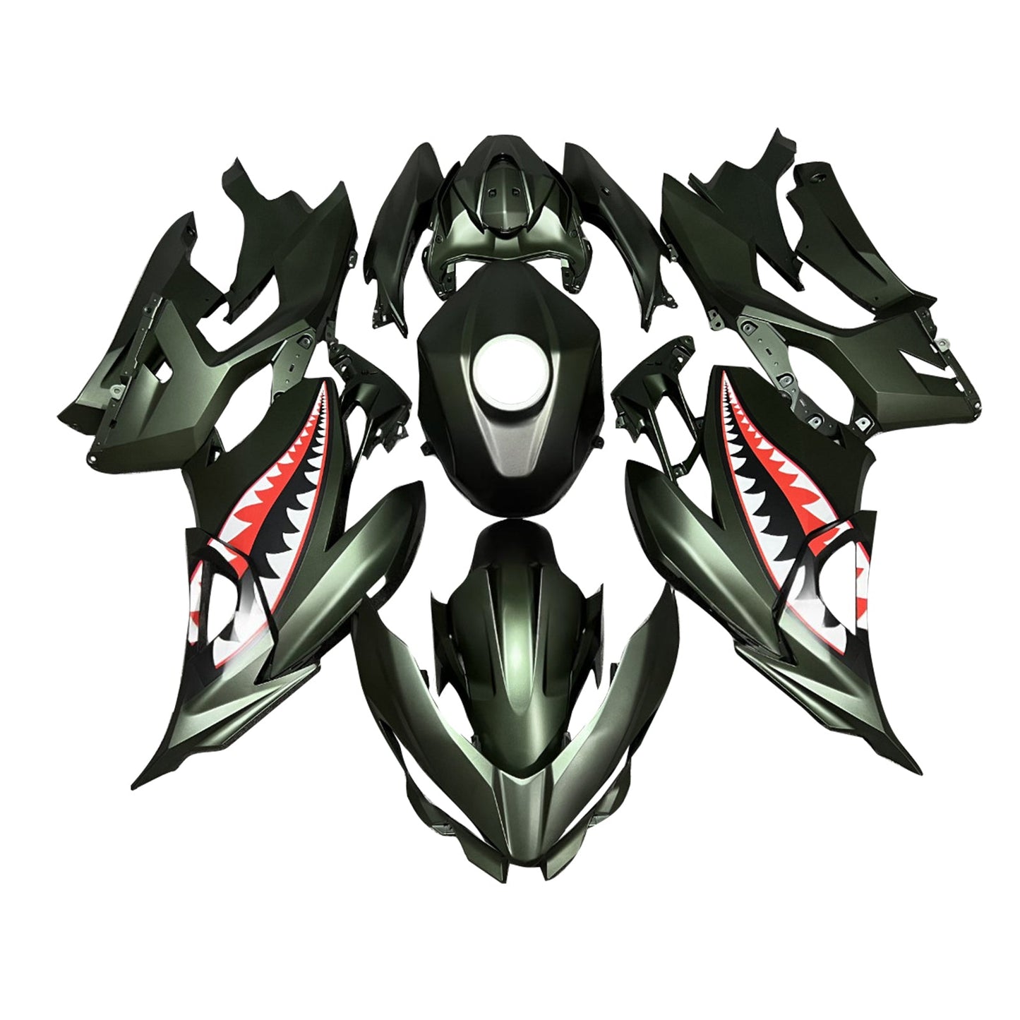 Injection Fairing Kit Bodywork Plastic ABS fit For Kawasaki EX400 Ninja400 2018-2024