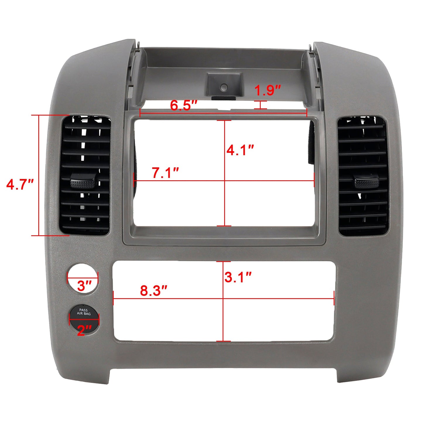 2005-2020 Nissan Frontier S, XE, SE, LE, Nismo Off-Road - 4 Cyl 2.5L, 6 Cyl 4.0L Center Dash Console Panel Cluster Lid Bezel 68259-ZP16