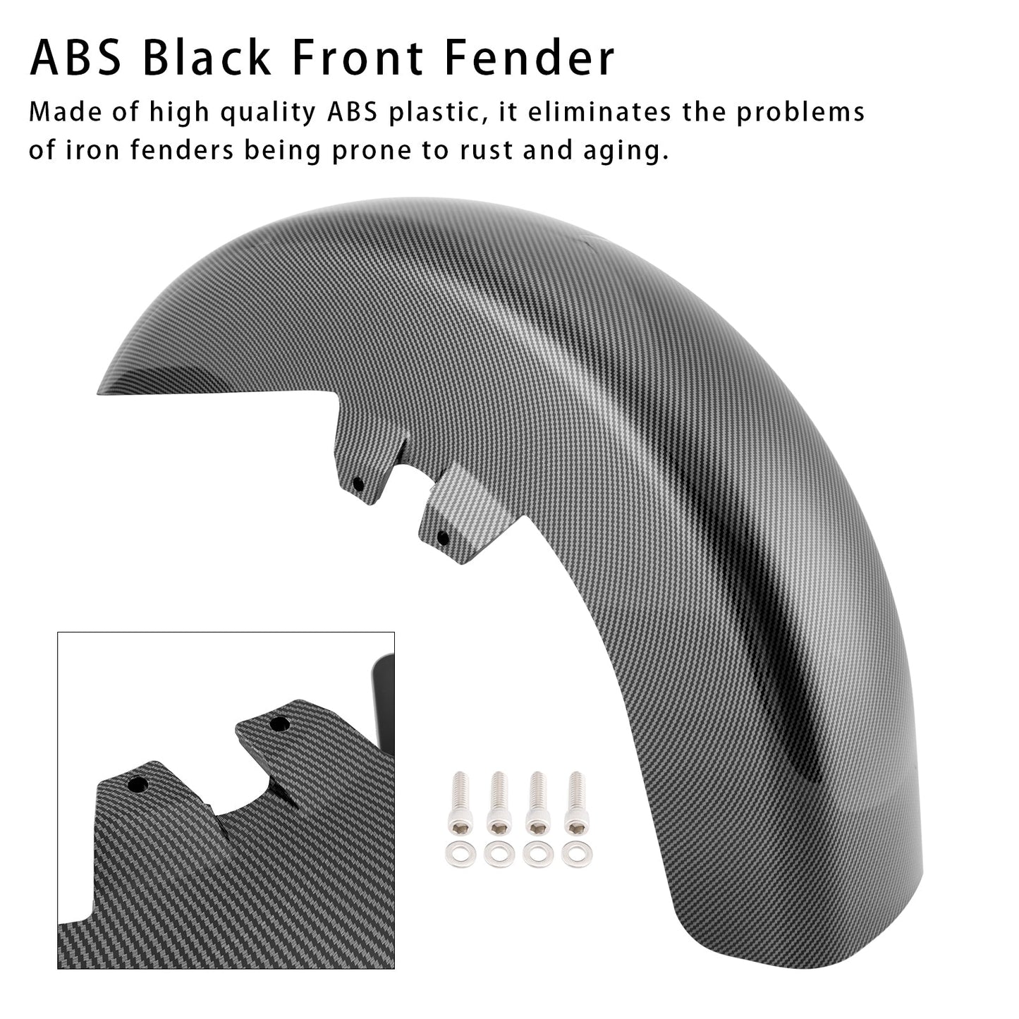 1989-2013 Harley-Davidson Touring Road King Street Glide ABS Black Front Fende